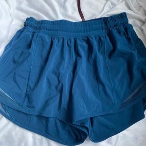 Lululemon Nile Blue Hotty Hot Shorts